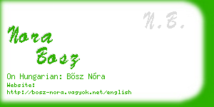 nora bosz business card